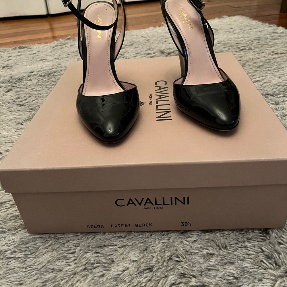 Cavalini Black Patent Leather Heels